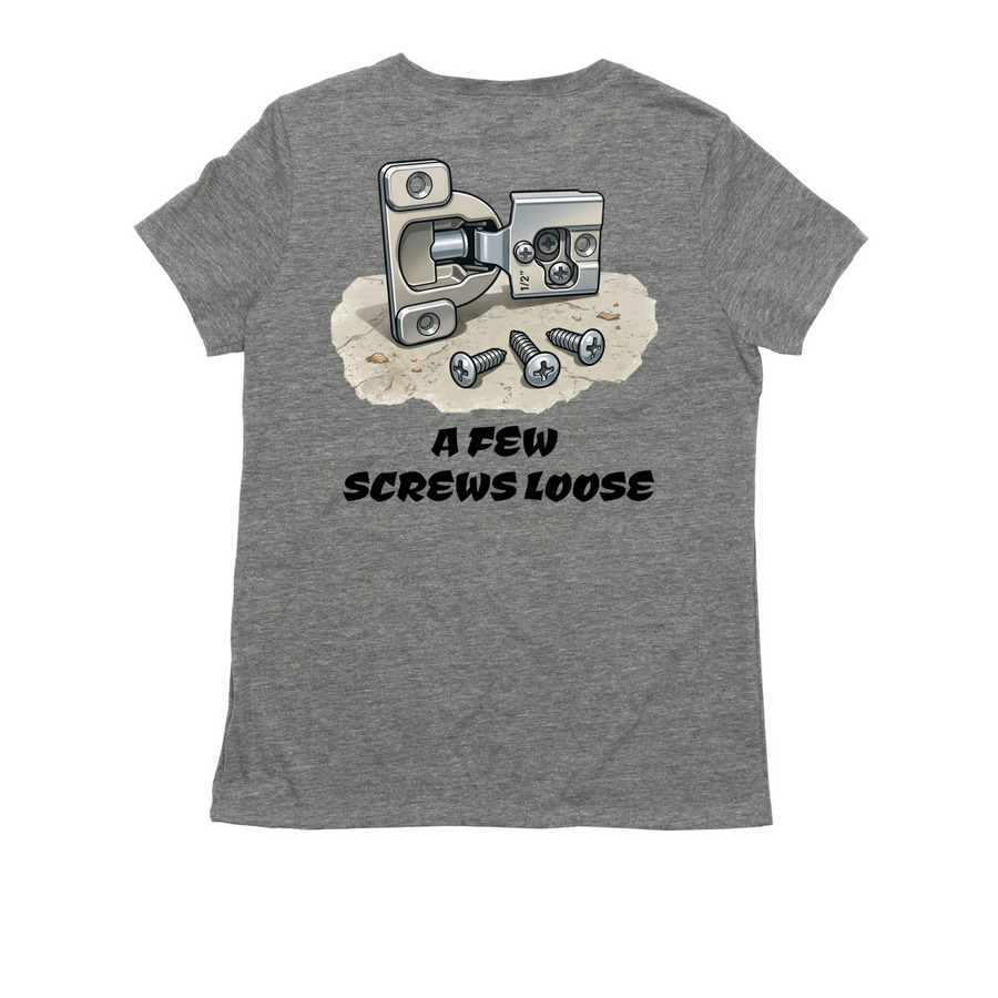 A Few Screws Loose, a Aluminum Grey Allmade Eco Triblend Women?s Tee (back-view)