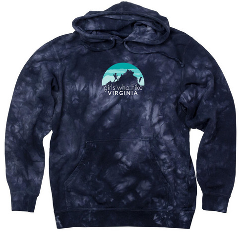 GWHVA Logo Tie-dye Hoodie, a Navy Tie Dyed Pullover Hoodie
