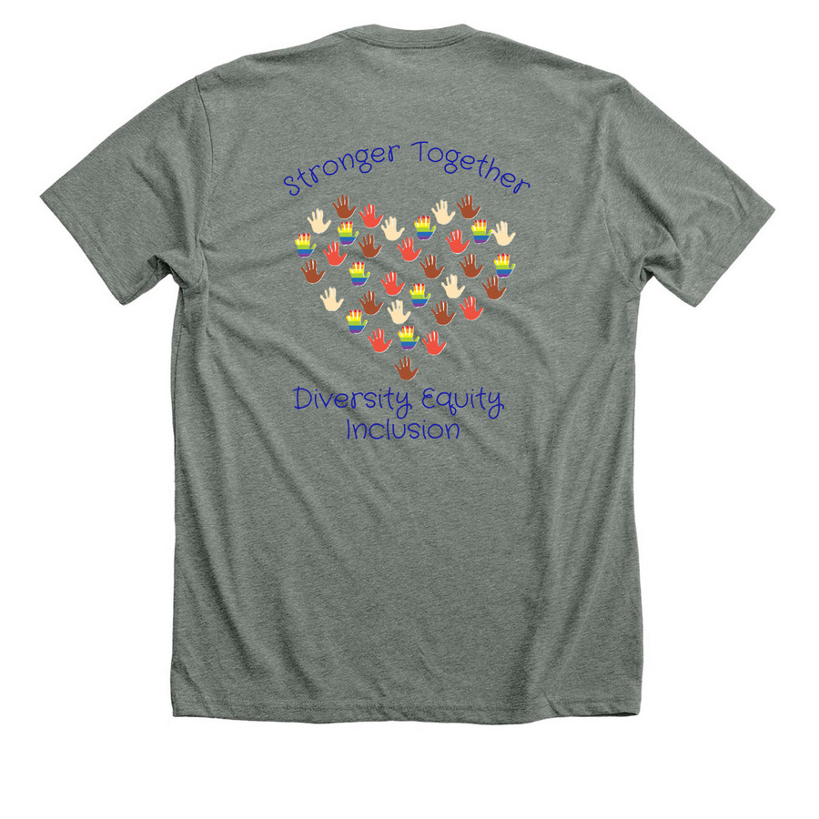 Stronger Together, a Deep Heather Premium Unisex Tee (back-view)