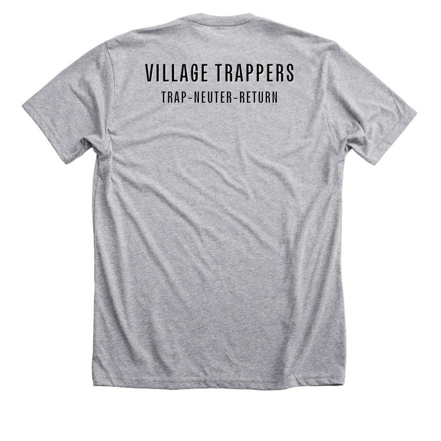 It?s Hip to be Tipped Fundraiser, a Athletic Heather Premium Unisex Tee (back-view)