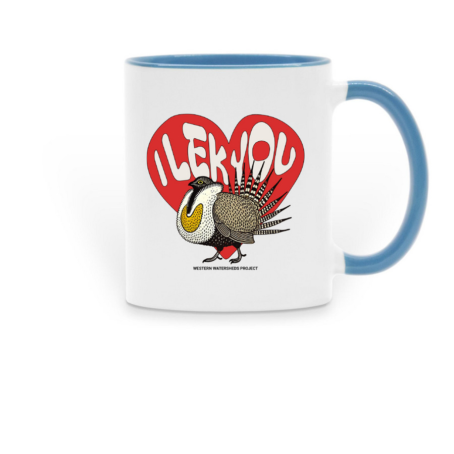 I Lek You Mug, a Light Blue Two-Tone Ceramic Mug