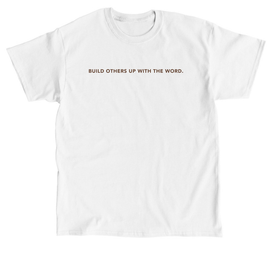 Impact Tshirt - Build Others Up Design Brown, a White Classic Unisex Tee