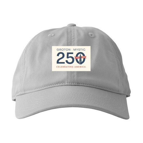 Groton Mystic 250 Hat, a Dolphin Printed Eco Baseball Cap