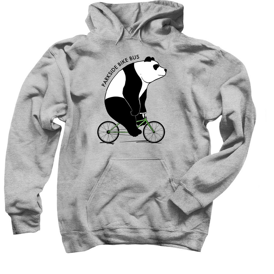 Bike Bus Youth and Adult Hoodie, a Sport Grey Pullover Hoodie