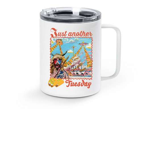 just another taco tues, a White Stainless Steel Travel Mug