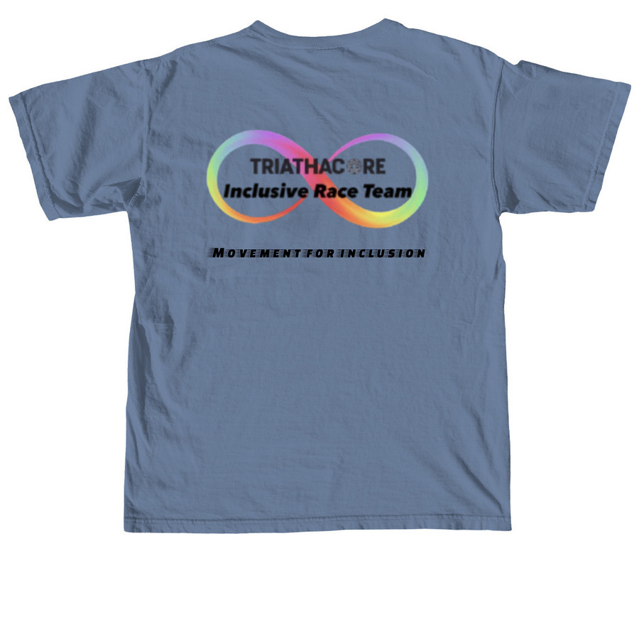 Movement for inclusion&nbsp;, a Blue Jean Comfort Colors Unisex Tee (back-view)
