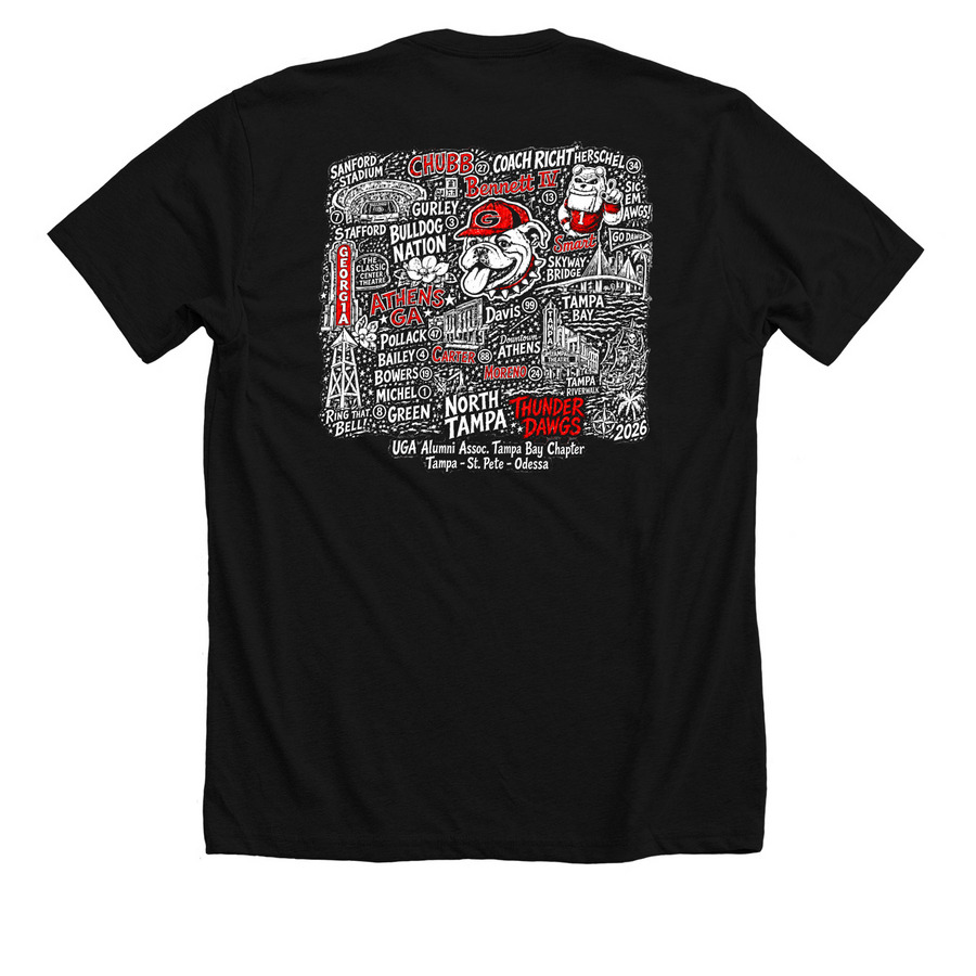 North Tampa Thunder Dawgs T-Shirts, a Solid Black Blend Premium Unisex Tee (back-view)