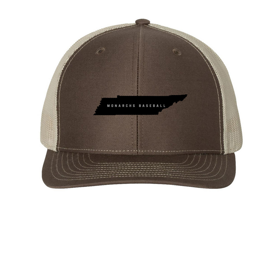 menscap2, a Brown/ Khaki Printed Snapback Trucker Cap