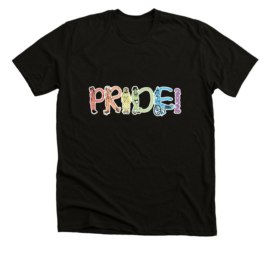 Pride Shirts and Hoodies, a Black Heather Premium Unisex Tee