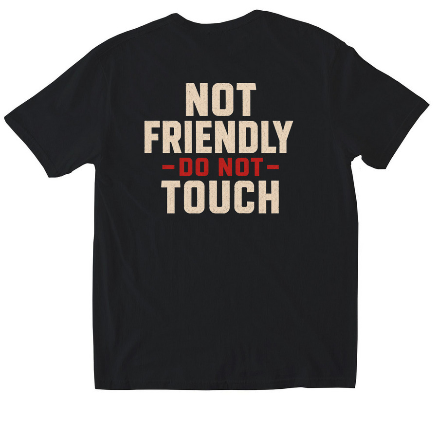 Do Not Touch, a Black Softstyle Cotton Tee (back-view)