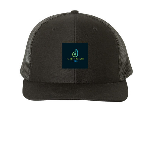 MRM Logo Hat, a Black Printed Snapback Trucker Cap