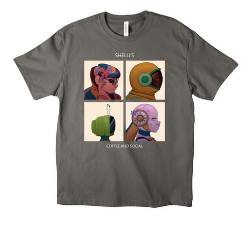Shelli's Band TShirt, a Asphalt Unisex Heavyweight Tee