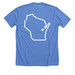 Menasha Strong, a Heather Columbia Blue Premium Unisex Tee (back-view)