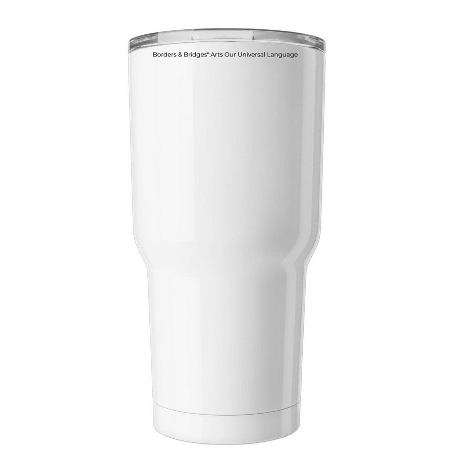 KIDZAFEST, a White Insulated Tumbler (back-view)