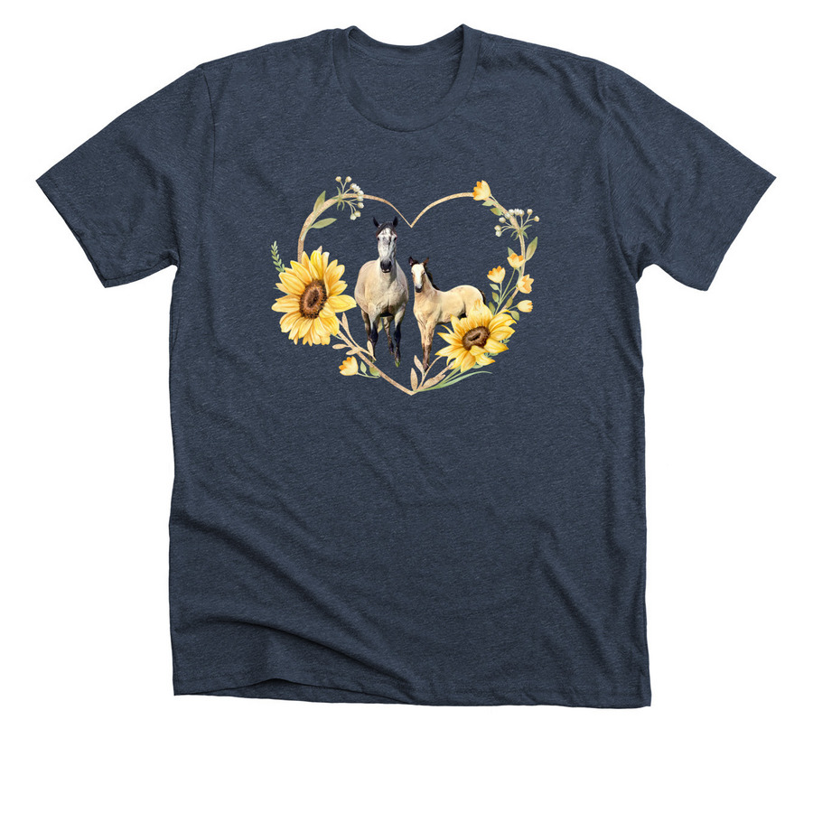 Ezzy & Belle, a Heather Midnight Navy Premium Unisex Tee
