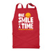 One Smile at a Time Apron, a Red Recycled Bib Apron