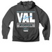 THRIVE FOR GREATNESS - BLUE, a Asphalt Premium Heavyweight Pullover Hoodie (back-view)