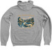 The River Heals, a Athletic Heather Zip Up Hoodie (back-view)