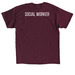 DEFEND - Social Worker, a Maroon Classic Unisex Tee (back-view)
