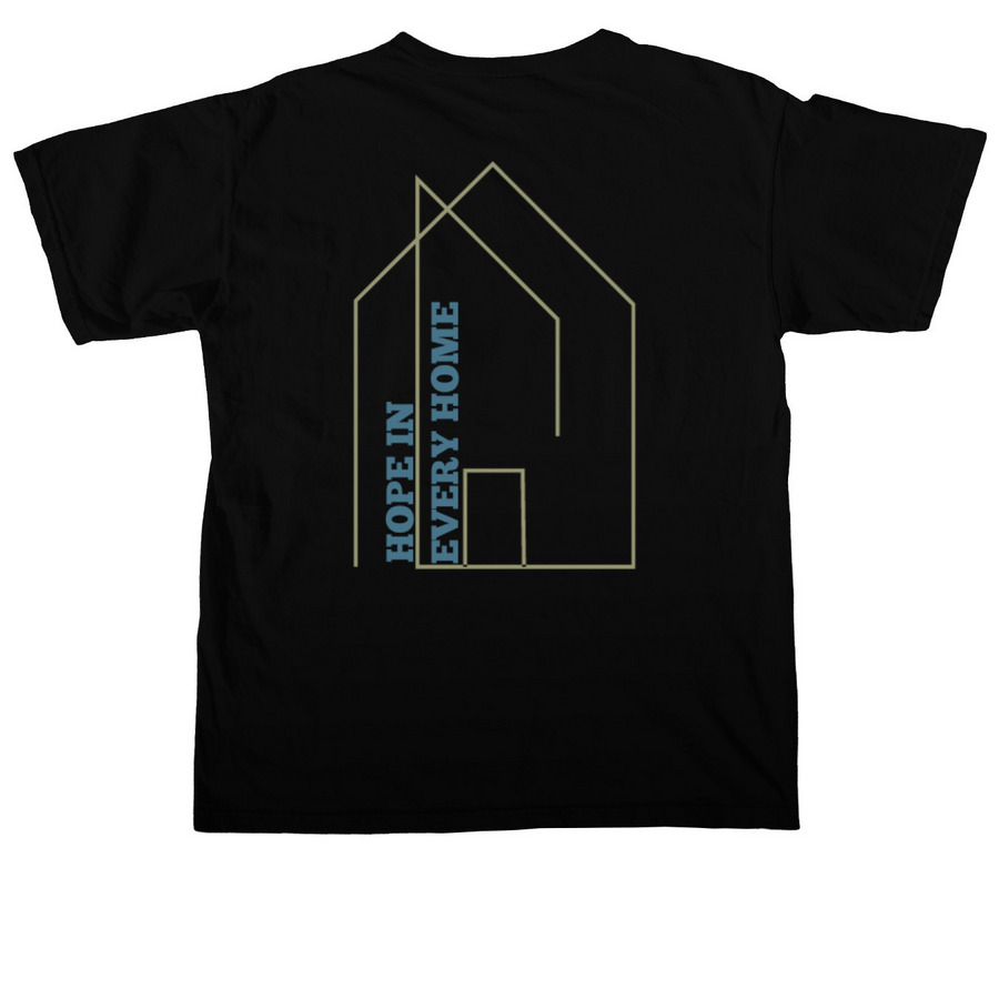 One More Home, a Black Comfort Colors Unisex Tee (back-view)