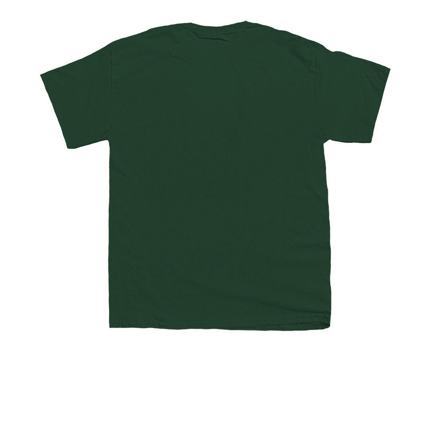 Plant Yourself at Henry's Books, a Forest Green Youth Unisex Tee (back-view)