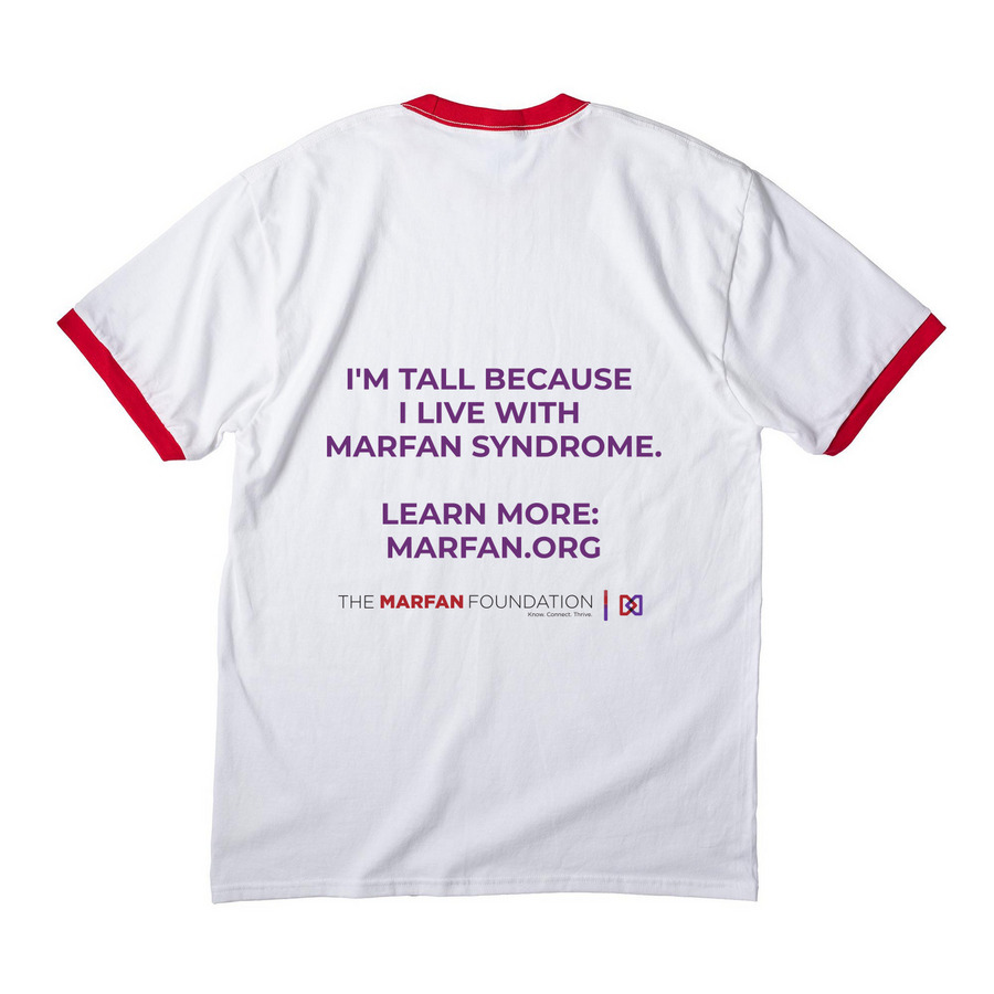 No, I Don't Tee, a White/ Red Cotton Ringer Tee (back-view)