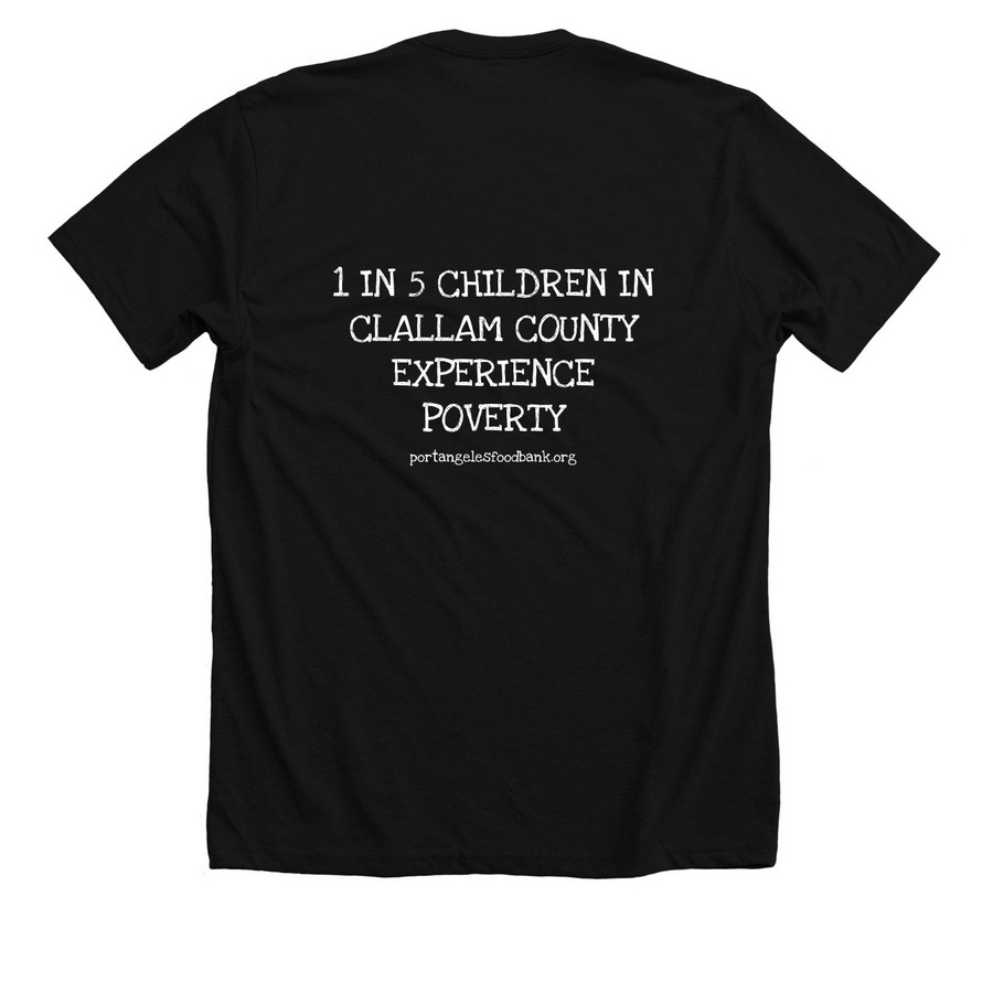 YOU CAN'T LEARN ON AN EMPTY STOMACH, a Solid Black Blend Premium Unisex Tee (back-view)