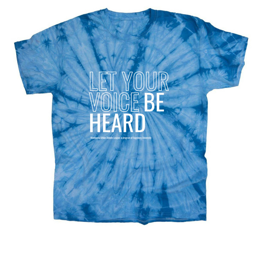 Be Heard (Tee), a Baby Blue Classic Tie Dye Tee