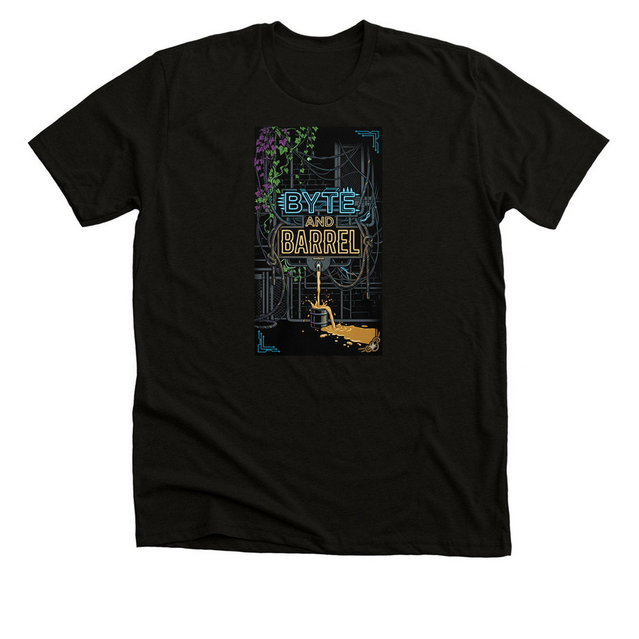 On Tap, a Solid Black Blend Premium Unisex Tee
