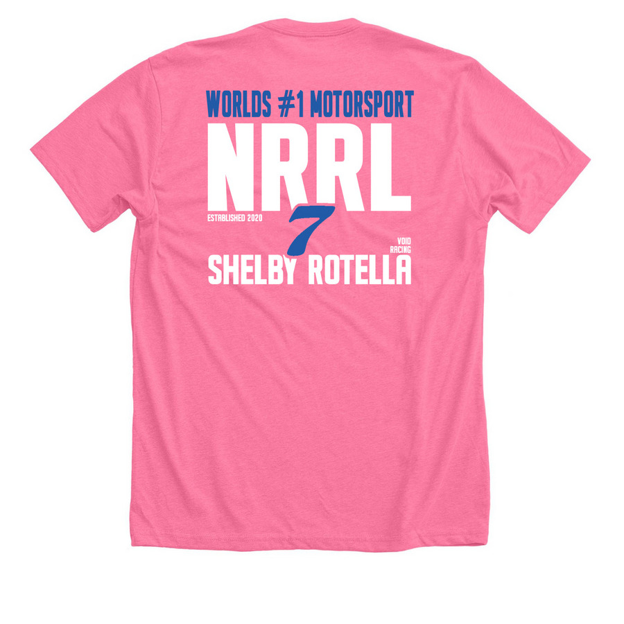 S11 Shelby Rotella Shirt, a Neon Pink Premium Unisex Tee (back-view)