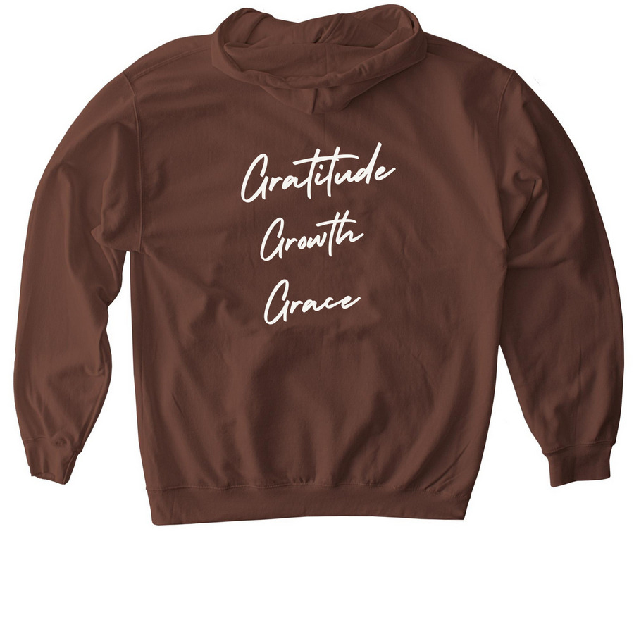 3 G's & Stay Solid, a Cocoa Softstyle Pullover Hoodie (back-view)