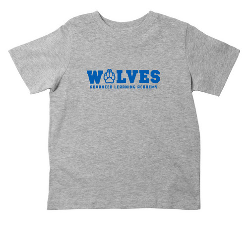 Toddler - Wolves Paw Print Blue, a Heather Toddler Tee