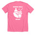 Dining hall shirt, a Neon Pink Premium Unisex Tee (back-view)