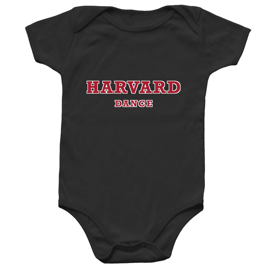 Harvard Dance Black Infant Onesie, a Black Infant Onesie