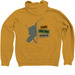 Pride Merch - Dibs on the Goalie!, a Heather Mustard Zip Up Hoodie (back-view)