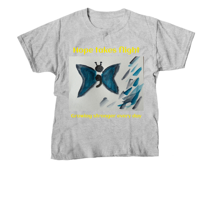 Hope Takes Flight Suicide Awareness, a Sport Grey Youth Unisex Tee