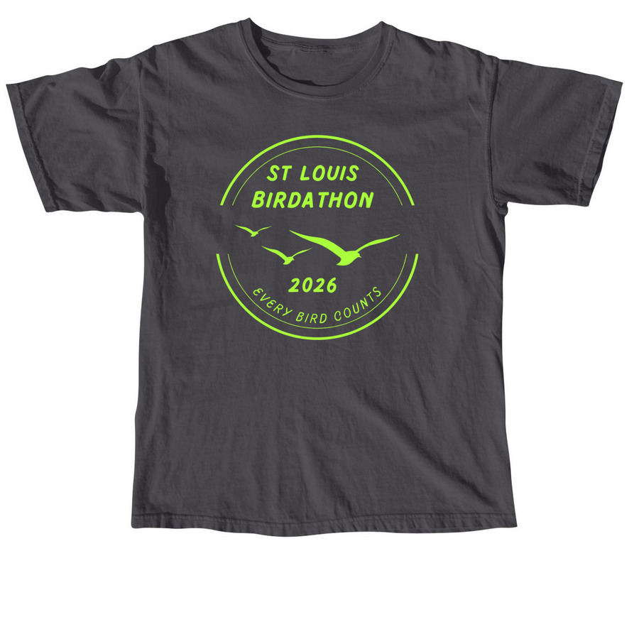 St. Louis Birdathon 2026, a Graphite Comfort Colors Unisex Tee