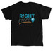Adult T-Shirt | Right Here - Color Logo, a Black Classic Unisex Tee
