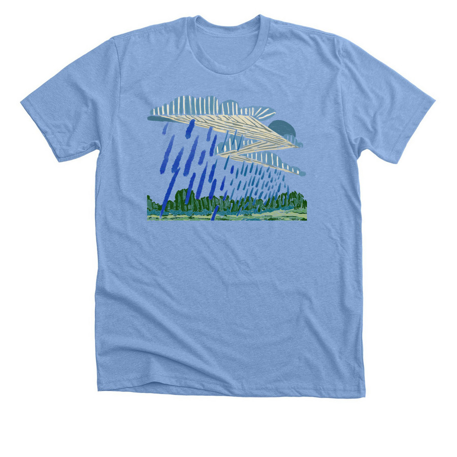 Liquid Sunshine, a Heather Carolina Blue Premium Unisex Tee