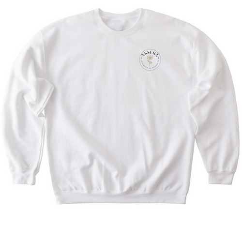 2025-2026 NSSLHA Logo Design, a White Softstyle Crewneck Sweatshirt