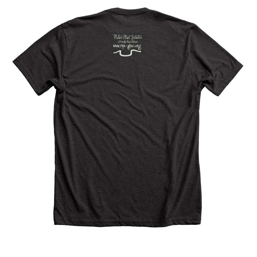 Plant Native Plants Tees, a Dark Grey Heather Premium Unisex Tee (back-view)