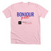 Bonjour Y'all! T-Shirts and Sweaters, a Heather Pink Premium Unisex Tee