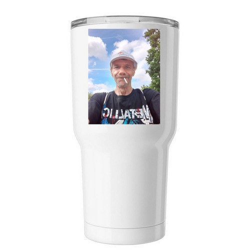 Garry?s sippy, a White Insulated Tumbler
