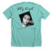 Harry, a Heather Sea Green Premium Unisex Tee (back-view)
