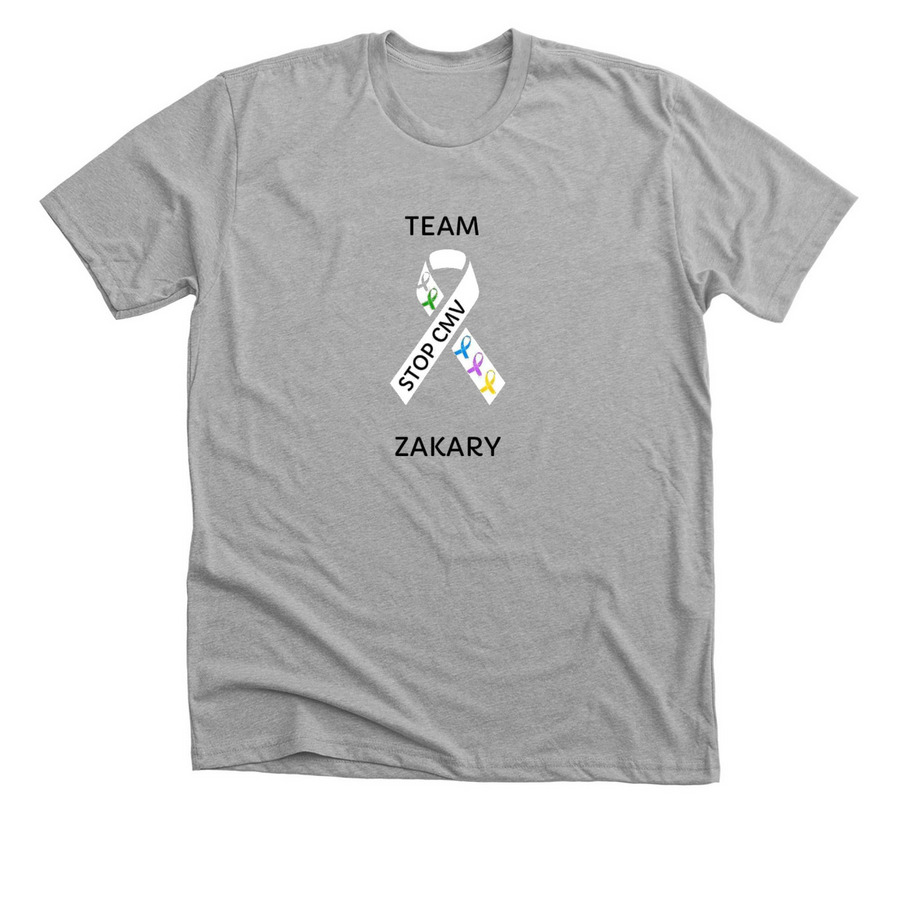 Team Zakary, a Athletic Heather Premium Unisex Tee