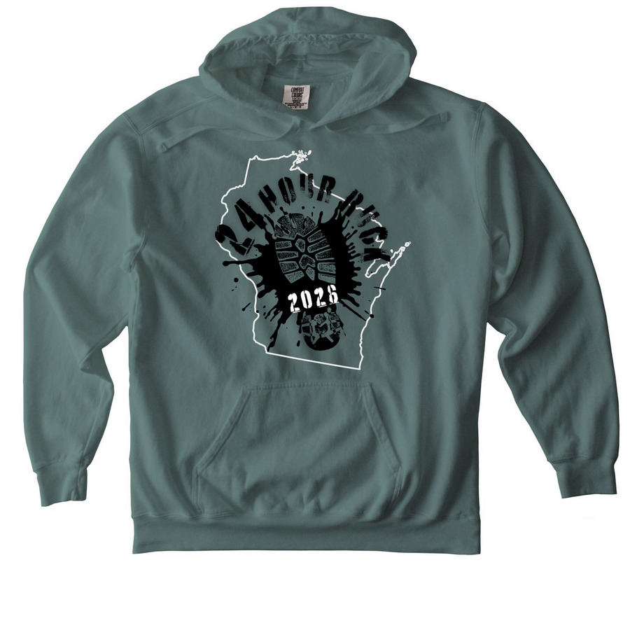 Ruck Hood, a Blue Spruce Comfort Colors Pullover Hoodie