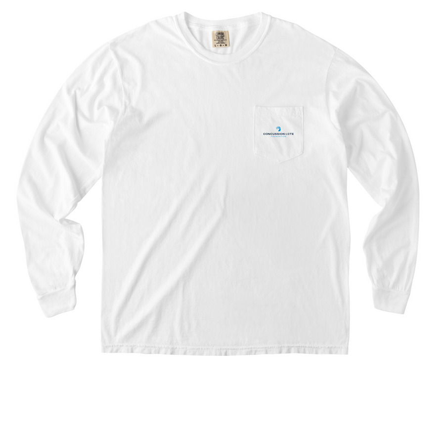 End CTE Pocket Tee, a White Comfort Colors Long Sleeve Pocket Tee