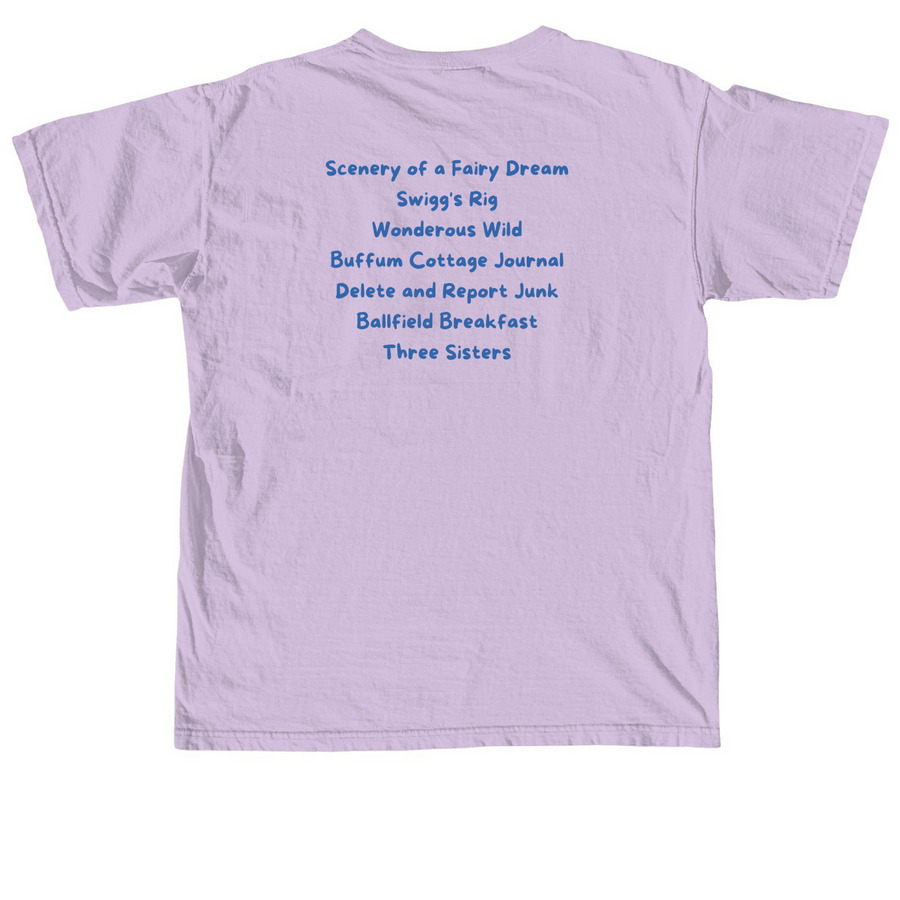 Wacky Canoe, a Orchid Comfort Colors Unisex Tee (back-view)