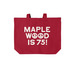 Maplewood is 75 Tote Bag, a Deep Red Cotton Canvas Tote Bag