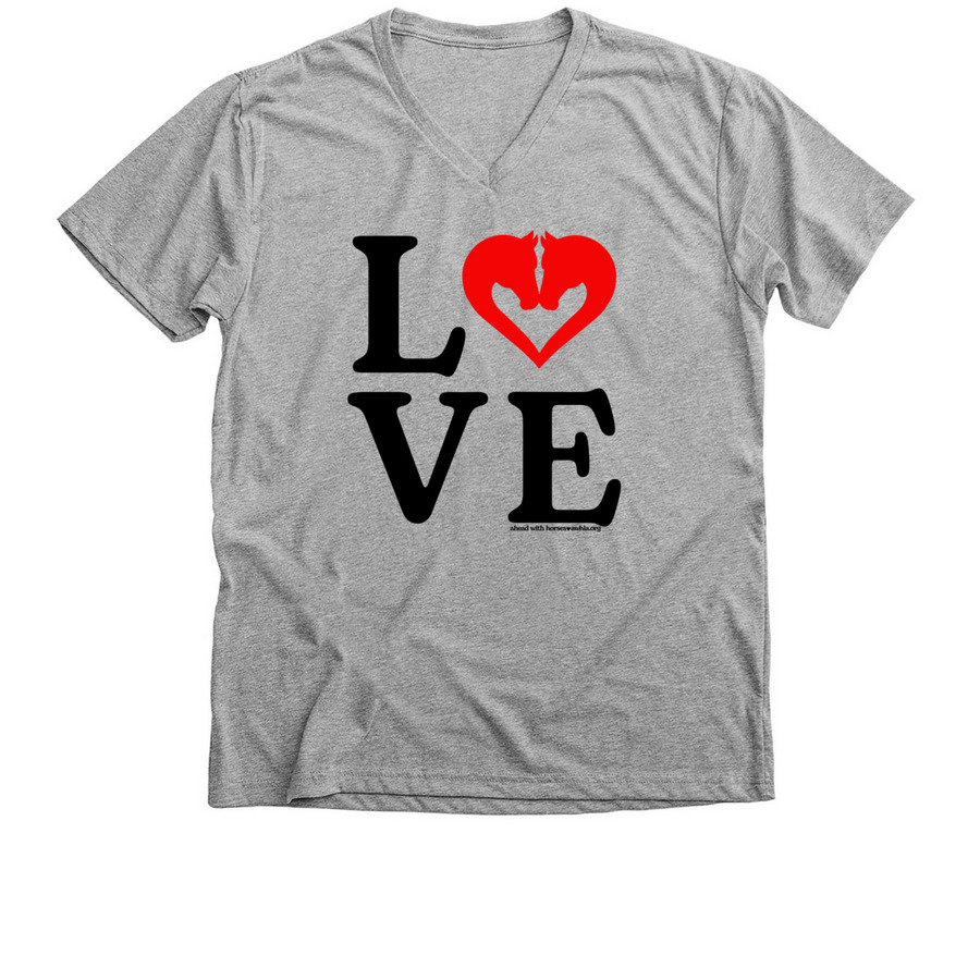 LOVE Shirt, a Athletic Heather Premium V-Neck Tee